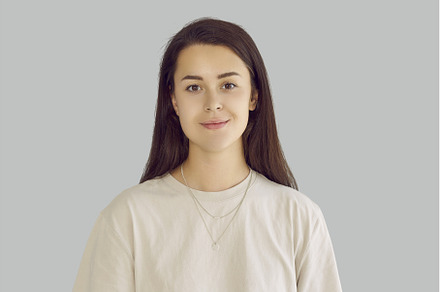 Headshot of a smiling confident calm, a Person Photo by StudioRomantic