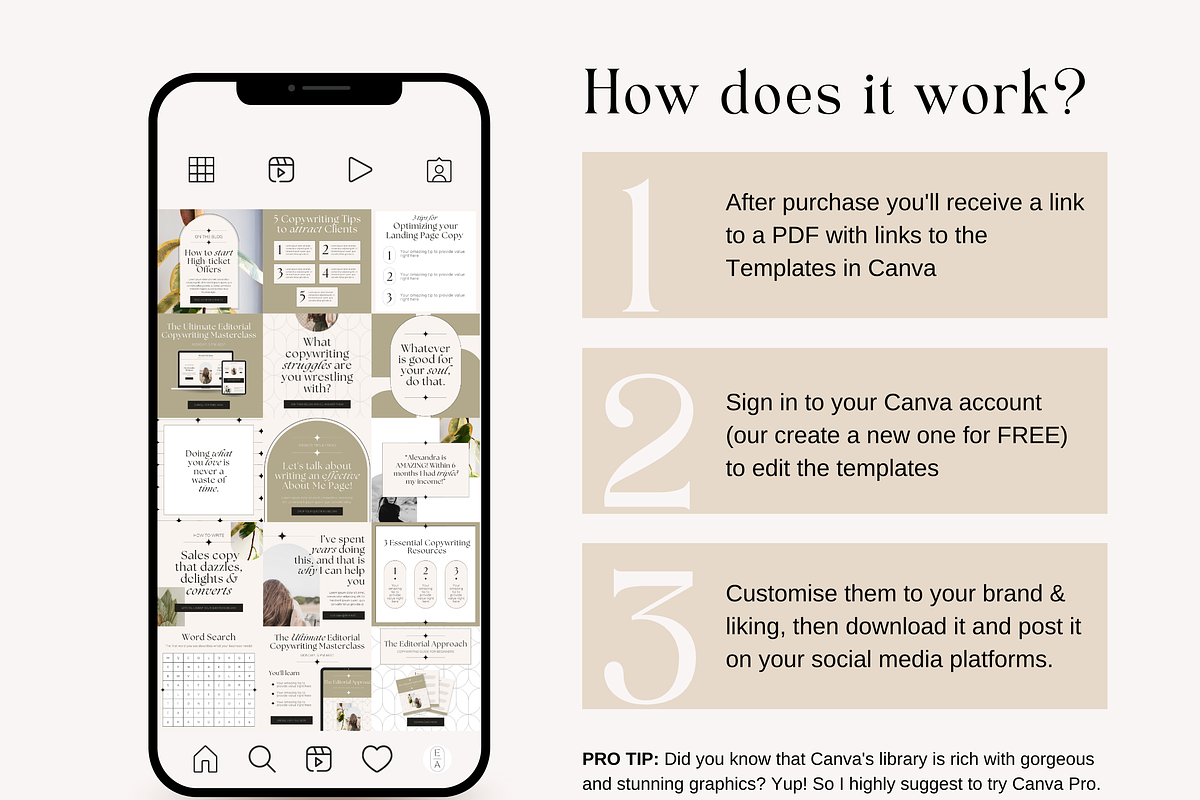 Instagram Post Template Luxe Canva, a Social Media Template by HerstedHertz (Photo 7 of 9)
