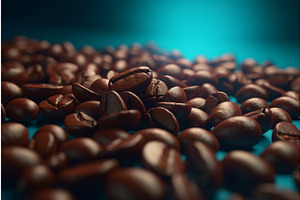 Coffee Beans Background. Generate Ai