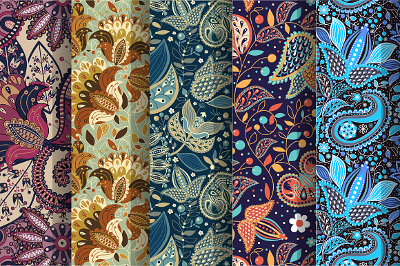 Set of ethnic patterns preview 6