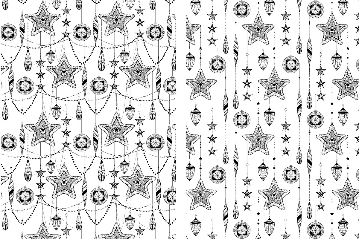 10 Christmas detailed patterns, a Pattern Graphic by AnastasiaFears (Photo 5 of 6)