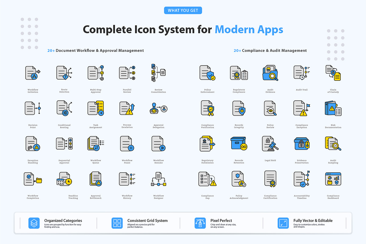 Enterprise Document Management Icons, an Outline Icon by vexper (Photo 4 of 7)