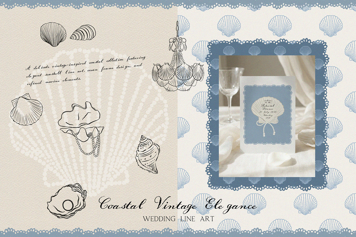 Coastal Vintage Elegance line art, an Object Graphic by lokko studio (Photo 1 of 11)