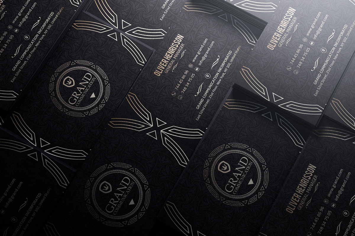 Gold And Black Business Card, a Business Card Template by Marvel (Photo 1 of 4)
