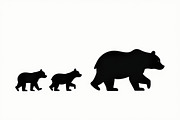 Bear Family Silhouette Bundle, an Illustration by jahid234 (Thumbnail 7 of 9)