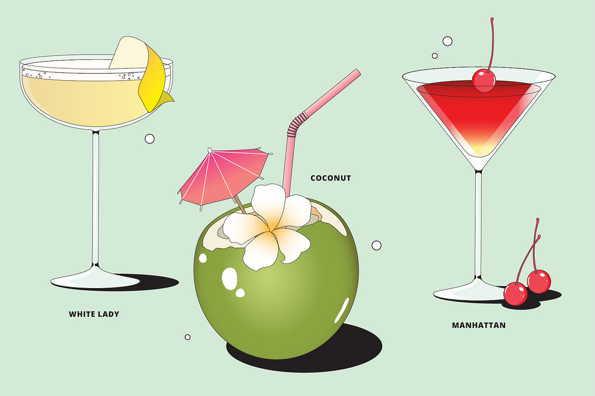 Cocktail Vector Illustrations, a Food Illustration by TheFoodAtlas (Photo 7 of 10)