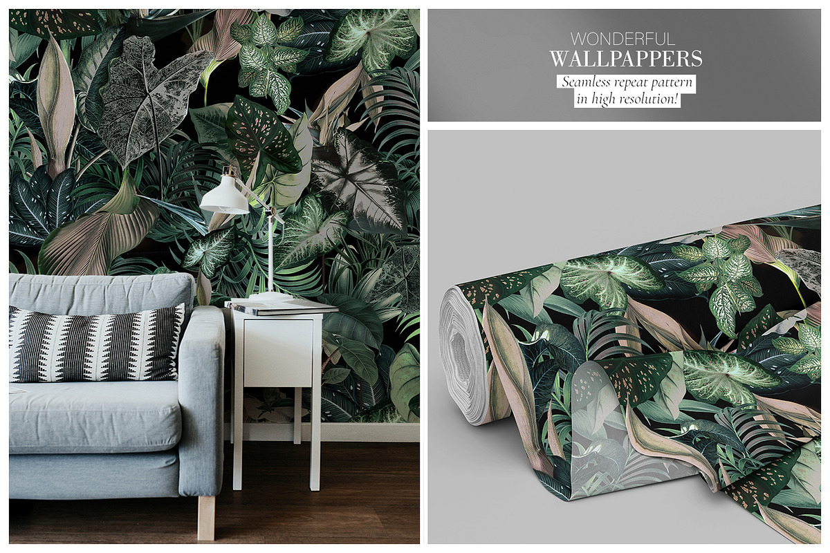 RainForest (Foliage Pattern), a Wallpaper Graphic by Luiz da Rolt Grathwohl (Photo 2 of 7)