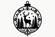 Christmas Ornament Laser Cut Bundle, a Graphic by Creativeshirt (Thumbnail 4 of 16)