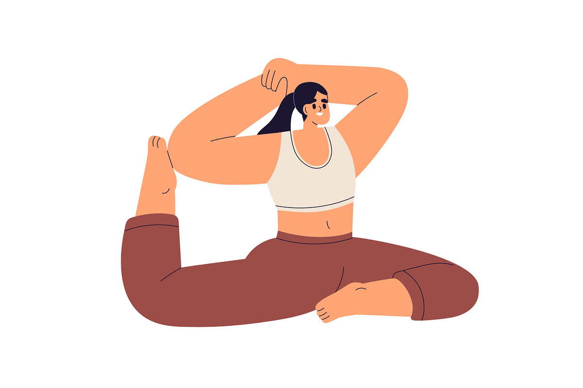 Women exercising in yoga asanas set, a Sport Illustration by Good Studio (Photo 2 of 13)