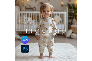 Toddler Pajama Mockup, a Product Mockup by EmpaviMockups