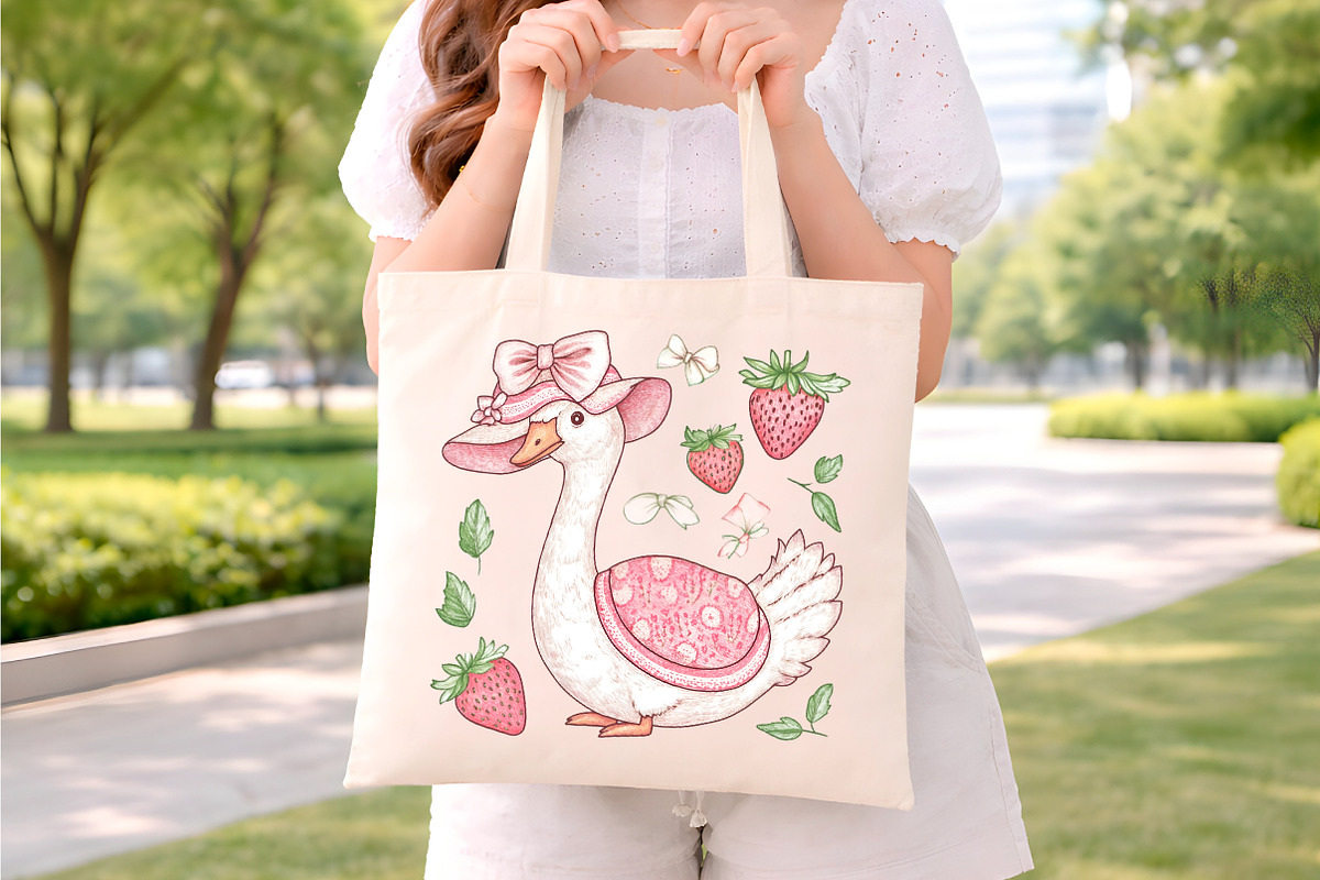 Strawberry Goose Clipart, an Illustration by Digital Artistic99 (Photo 7 of 9)