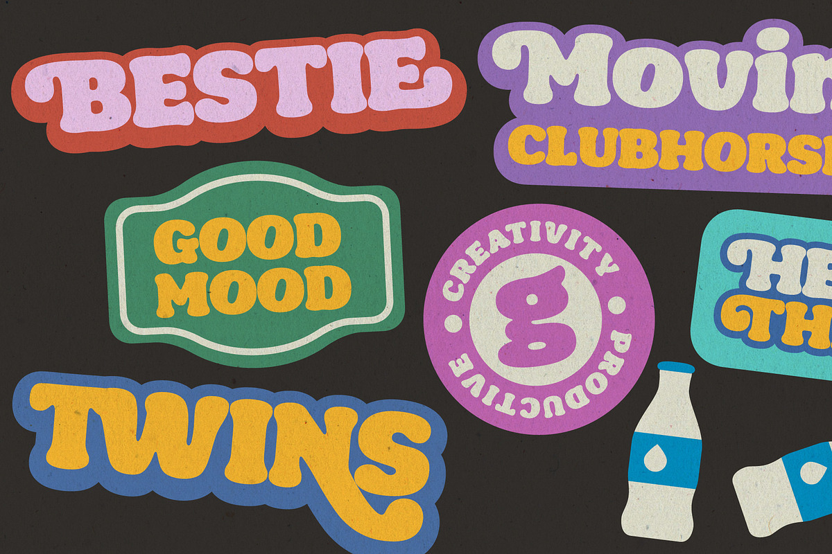 Seventies Sunrise; Retro Fonts, a Font by Eko Bimantara (Photo 10 of 14)