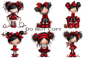 Quirky Christmas Girl Clipart, an Illustration by Craft Nest (Thumbnail 3 of 8)