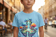 Fantasy Floating Island Art, a Shirt Mockup by Vector Stall (Thumbnail 7 of 15)