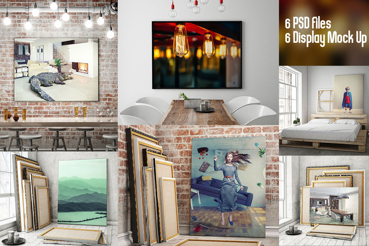Canvas Poster Mock Up V4, a Print Template by Pixel Place (Photo 2 of 6)