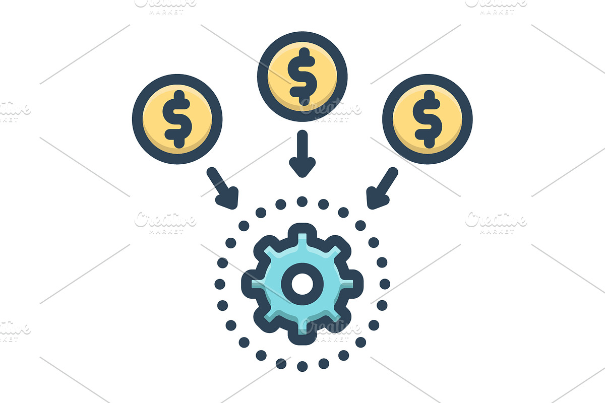Cashflow optimization color icon, a Duotone Icon by Creative priyanka