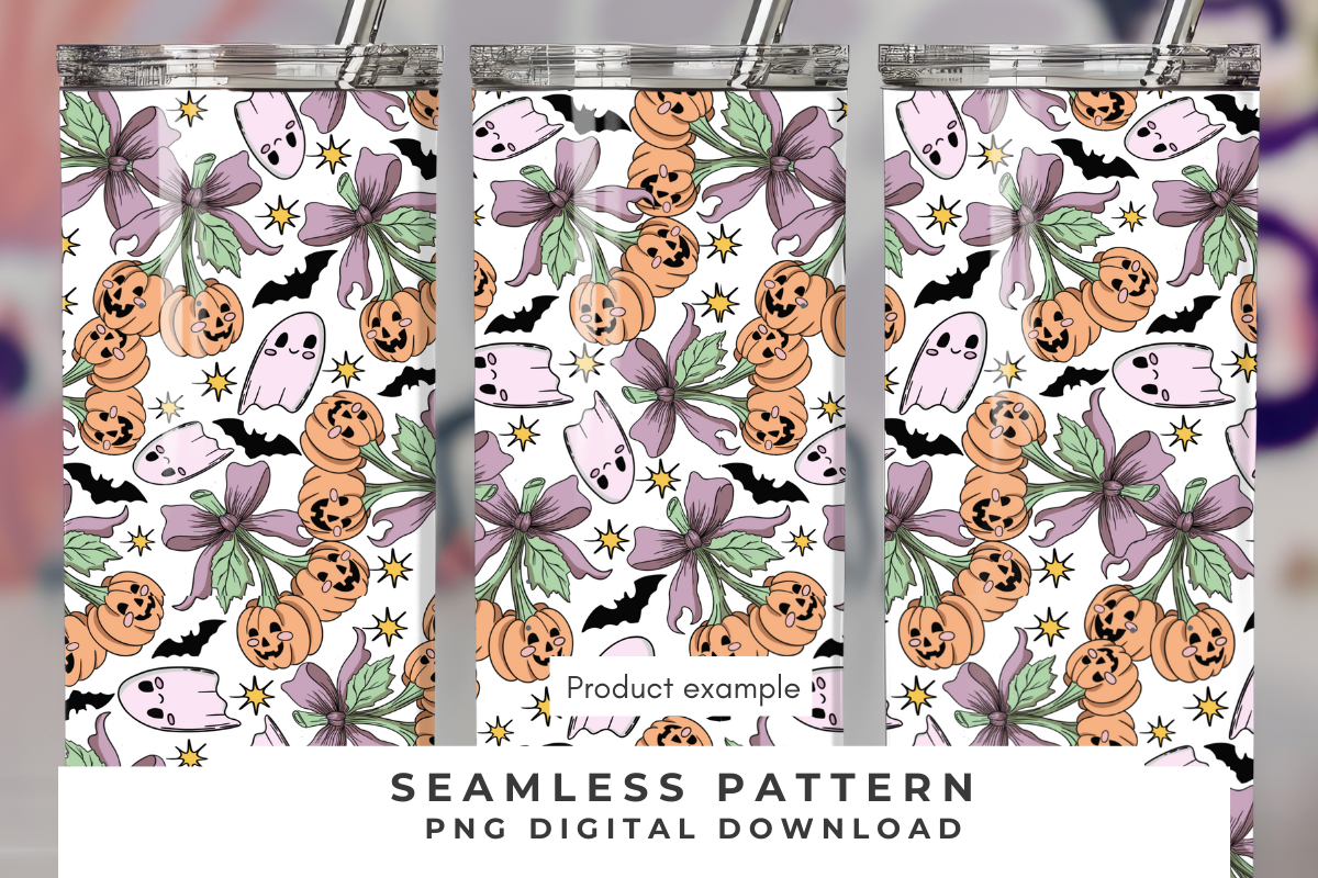 Cute Halloween Seamless Pattern, an Illustration by Anca Digital Vibe (Photo 4 of 5)