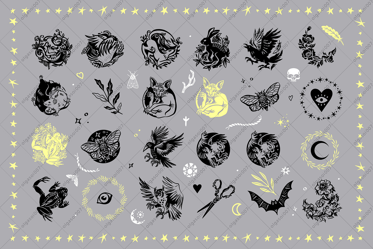 Witch's familiars. Magical Pets, an Animal Illustration by OlgaSoi007 (Photo 2 of 10)