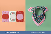 Folk Flower Illustration Set, a Decorative Illustration by Schatzi Graphik (Thumbnail 6 of 8)