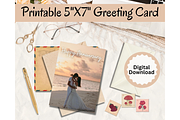 Happy Anniversary Greeting Card PNG, a Card Template by Pixels N Bows (Thumbnail 1 of 3)