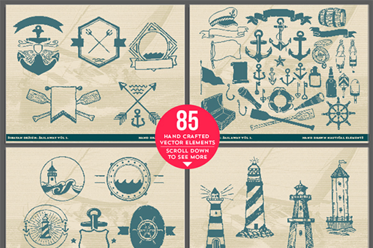 SET SAIL - Nautical Vectors, an Illustration by Electric Treehaus (Photo 2 of 4)