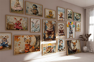 Self Portraits Animal Wall Art, an Illustration by PrintablesByFranklyn