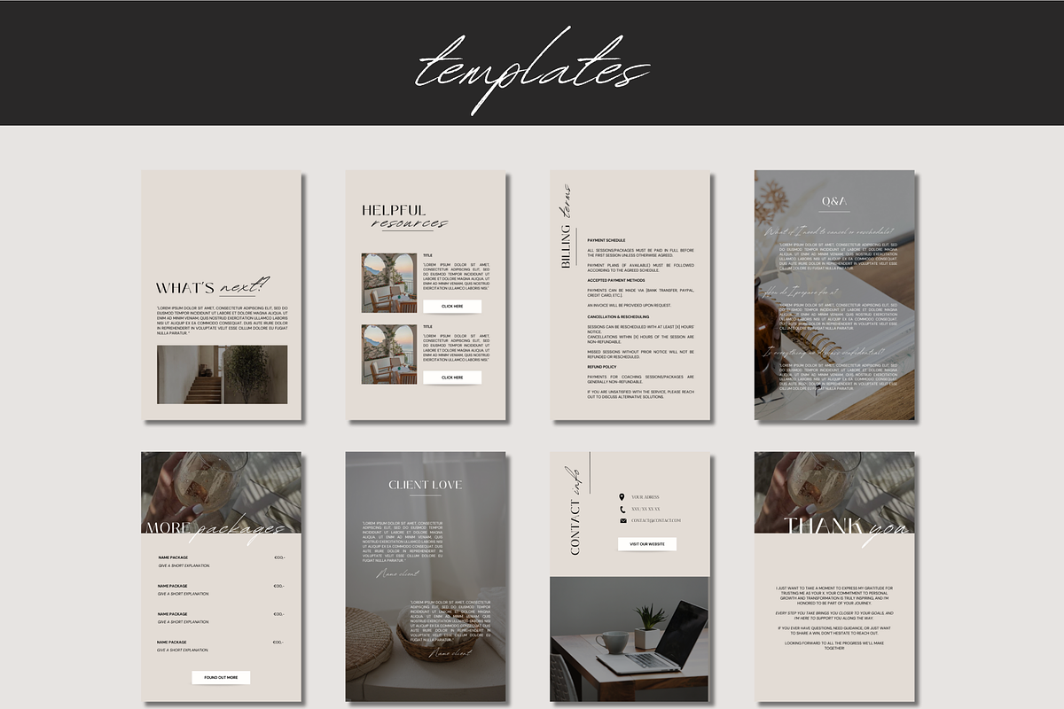 Client Welcome Packet, a Branding & Logo Template by plus facile (Photo 3 of 6)