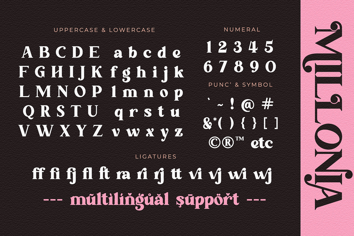 Millonia - Display Serif with Swirl, a Serif Font by Airotype (Photo 13 of 17)
