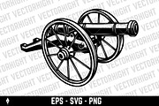 Vintage field cannon, an Object Illustration by Vectorhight (Thumbnail 3 of 3)
