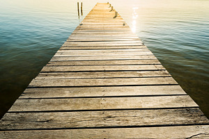 Wooden Jetty Background, a Nature Photo by THP Creative