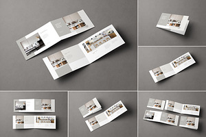 Landscape Bifold Brochure Mockups