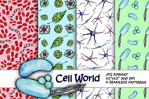 Cell World - Seamless Patterns
