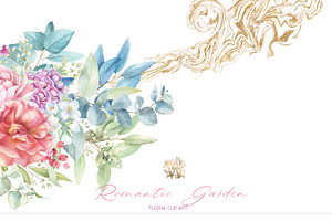 Watercolor Wedding Bouquet Clipart