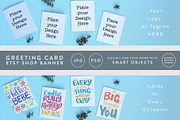 Greeting Card Shop Banner Mockup, a Product Mockup by Makers Mockup Studio (Thumbnail 1 of 3)