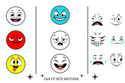 Smiley face collection. Emoji smile, a Person Illustration by Icons (Thumbnail 2 of 3)