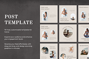 Yoga Minimal Instagram Canva, a Social Media Template by VeliusCreativeStudio (Thumbnail 5 of 9)