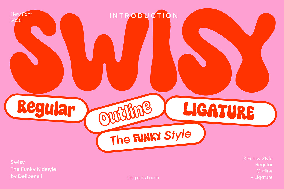 Swisy - Playful Rounded Sans Font, a Handwritten Font by delipensil (Photo 1 of 8)