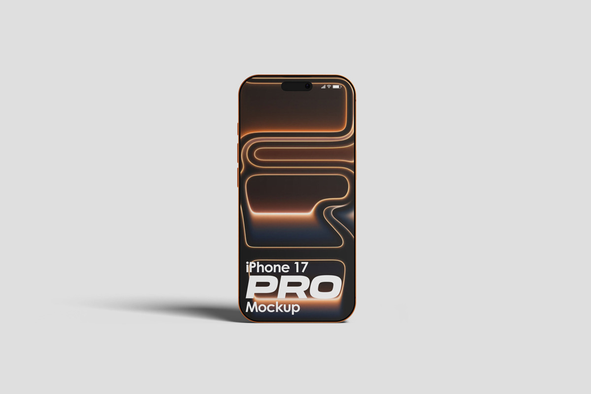 iPhone 17 Pro Mockup, an iPhone Mockup by scribrostudio (Photo 2 of 13)