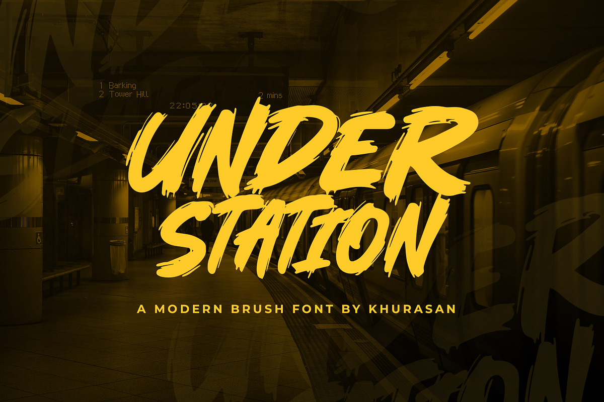 Under Station, a Script Font by khurasan (Photo 1 of 6)