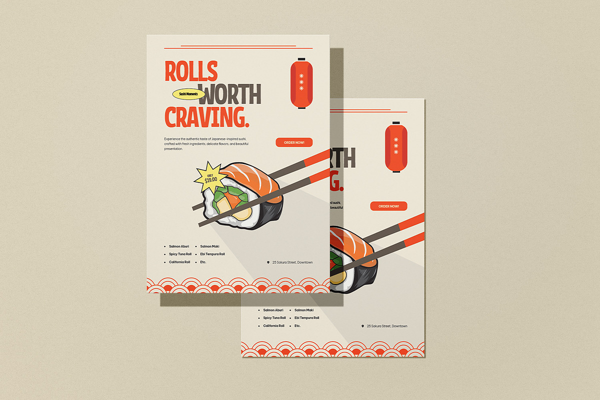 Sushi Moments - Flyer, a Flyer Template by VUNIRA (Photo 2 of 3)