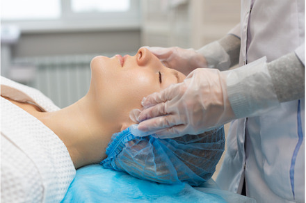 Side view of a girl relaxing on a
