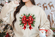 Christmas Bow Holiday Wreath PNG, a Seasonal Illustration by DreamPrint404 (Thumbnail 2 of 6)