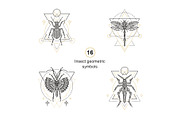 16 Insect symbols and 4 Patterns, an Outline Icon by Anna Smirnova (Thumbnail 2 of 12)