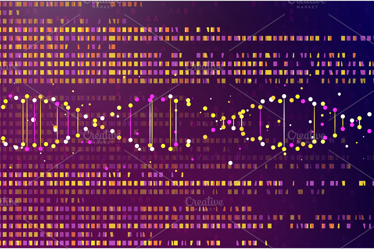Big genomic data visualization, a Technology Illustration by majcot