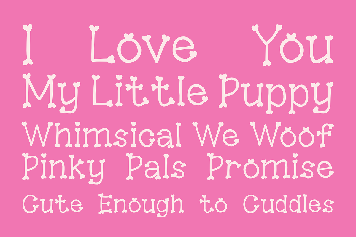 Bonelov – Lovely Bone Shaped Font, a Font by TypeTasty Font (Photo 4 of 9)