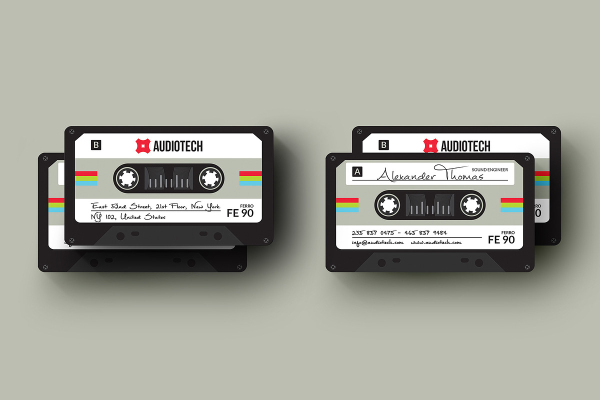 Cassette Tape Business Card, a Business Card Template by Marvel (Photo 2 of 5)
