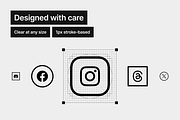 Social media - Light - 152 icons, an Outline Icon by Pictomate (Thumbnail 3 of 7)