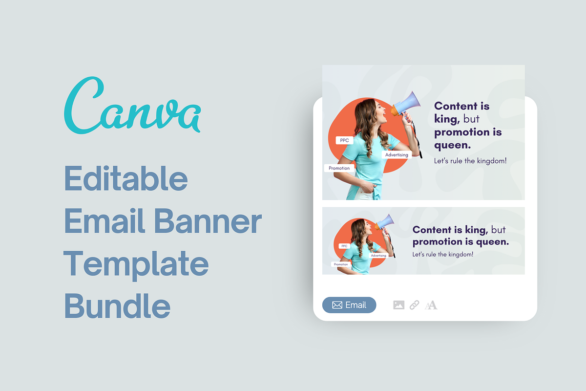 Editable Email Banner Bundle, an Email Template by Templics by Zoya (Photo 1 of 4)