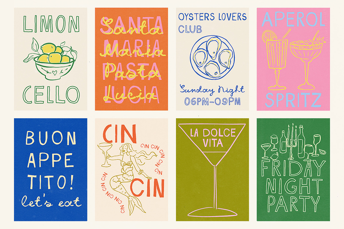 French Aperitif Quirky Font Family, a Handwritten Font by Ayya Studio (Photo 14 of 19)