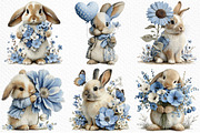 Watercolor Spring Rabbit Clipart Png, an Illustration by Craft Nest (Thumbnail 6 of 11)
